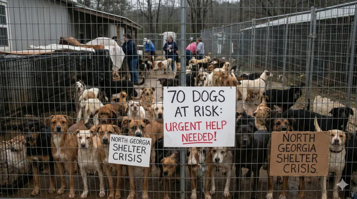 70 Dogs Face Euthanasia Threat at Overwhelmed North Georgia Rescue Shelter