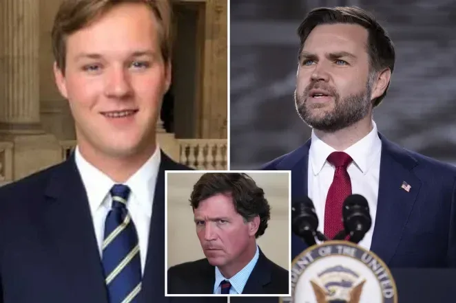 El hijo de Tucker Carlson deja el equipo de JD Vance en medio de tensiones con el presidente Trump