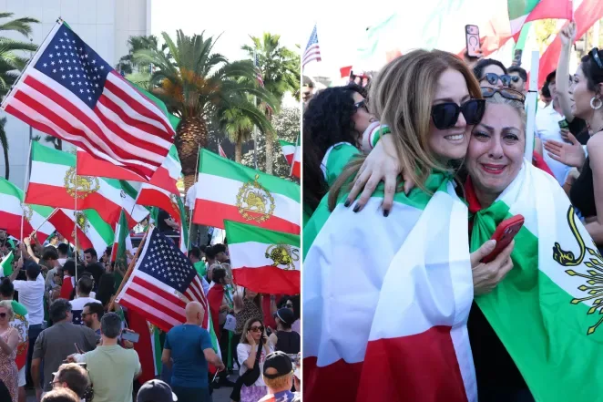Hundreds of Iranian-Americans in LA Celebrate: "We Are Here for Freedom"