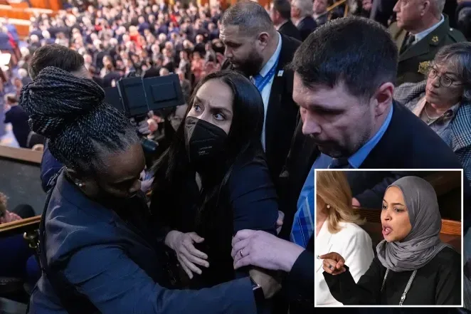 Ilhan Omar Slams Guest's Removal and Arrest at State of the Union