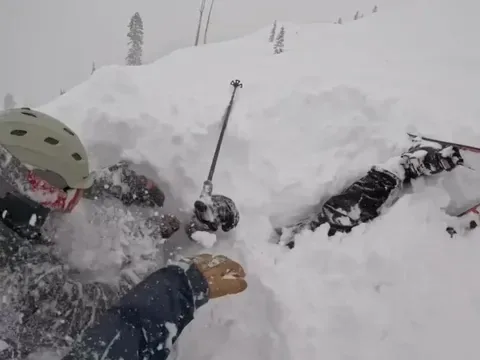 Breathless Moment: Skier Rescued After Being Buried at Palisades Tahoe