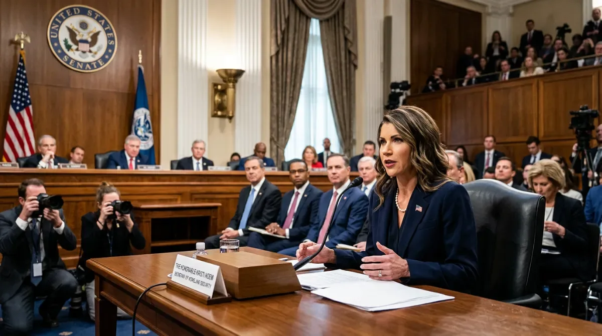 Senado de EE. UU. inicia audiencia con la Secretaria de Seguridad Nacional Kristi Noem