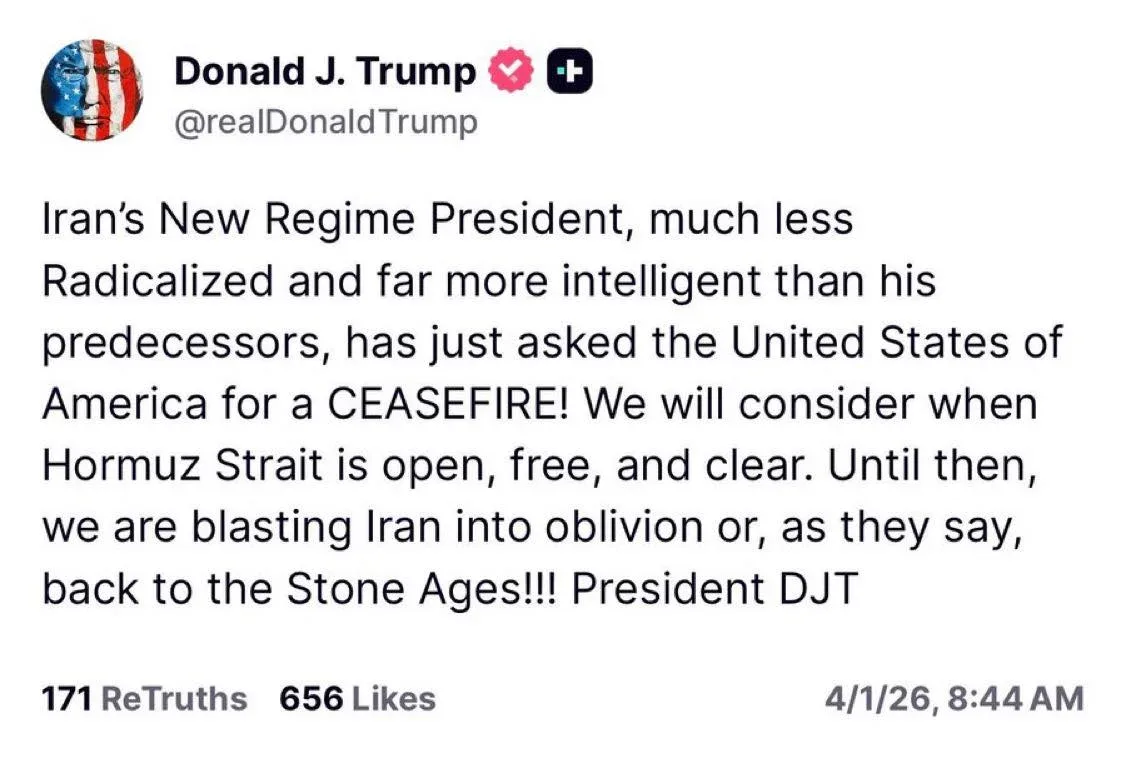 Tổng thống Trump ra điều kiện với Iran: Mở lại eo biển Hormuz mới xét lệnh ngừng bắn