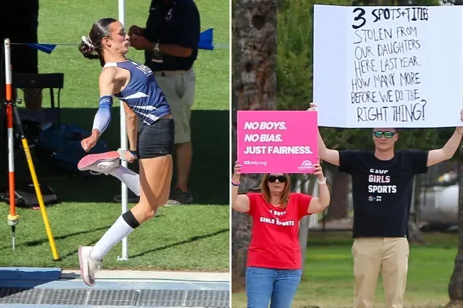 Atleta transgénero AB Hernandez gana medalla en campeonato de atletismo de California en medio de protestas fuera del estadio